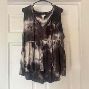 Tie Dye extra soft tank top; Knox rose; NEVER WORN
